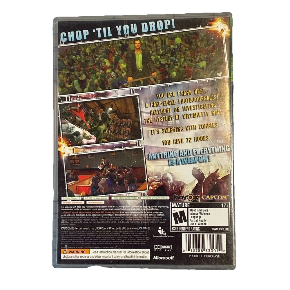 Dead Rising (Microsoft Xbox 360, 2006) CIB